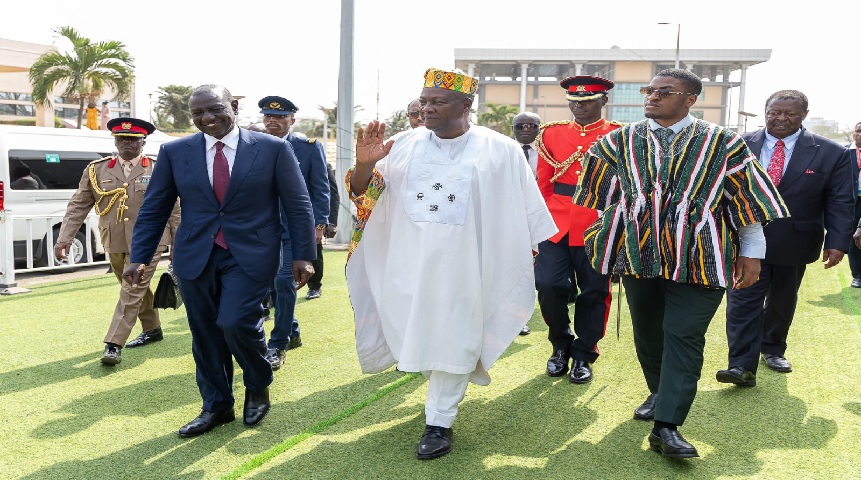 President William Ruto and Ghana president John Mahama